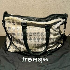 Treesje Skull Face Tote Bag